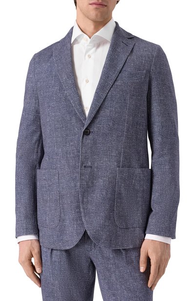 Хлопковый пиджак CIRCOLO 1901 синего цвета по цене 63400 руб., арт. CN4776, фото 4 Хлопковый пиджак CIRCOLO 1901, арт. CN4776, фото 4