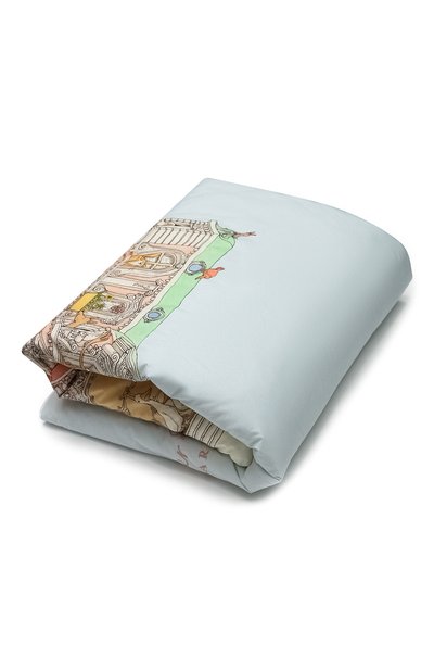 Хлопковое одеяло ATELIER CHOUX белого цвета по цене 14550 руб., арт. QUILT REVERSIBLE-M0NCEAU/H0T AIR BALL00N, фото 2 Хлопковое одеяло ATELIER CHOUX, арт. QUILT REVERSIBLE-M0NCEAU/H0T AIR BALL00N, фото 2