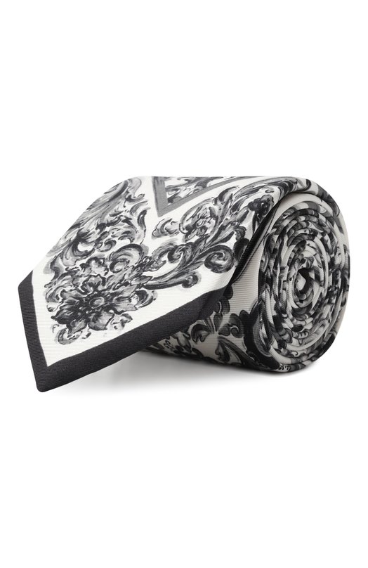 Шелковый галстук Dolce & Gabbana GT147E/G0WV7 Чёрно-белый GT147E/G0WV7
