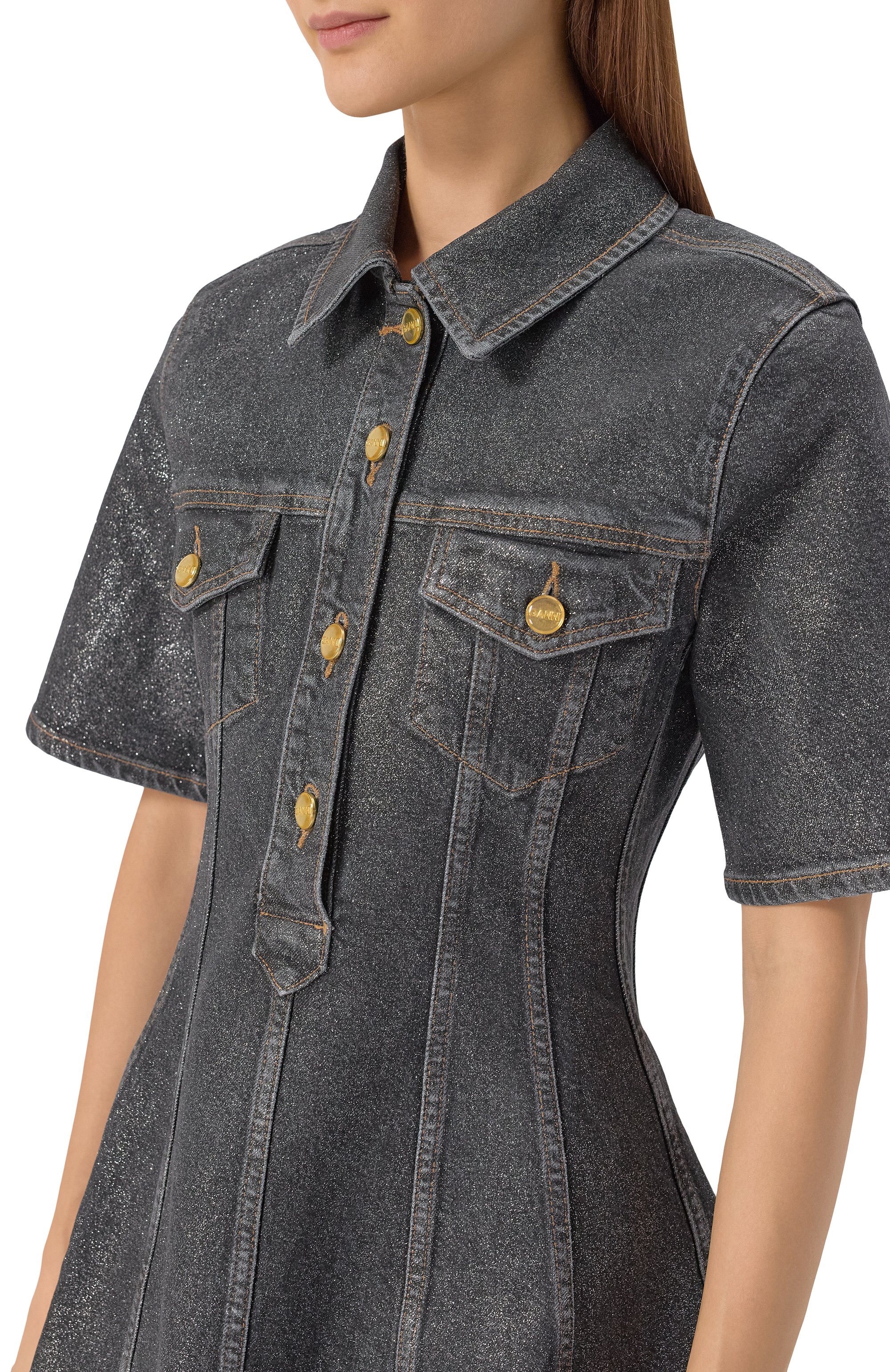 Джинсовое платье GANNI, арт. J1802, фото 5