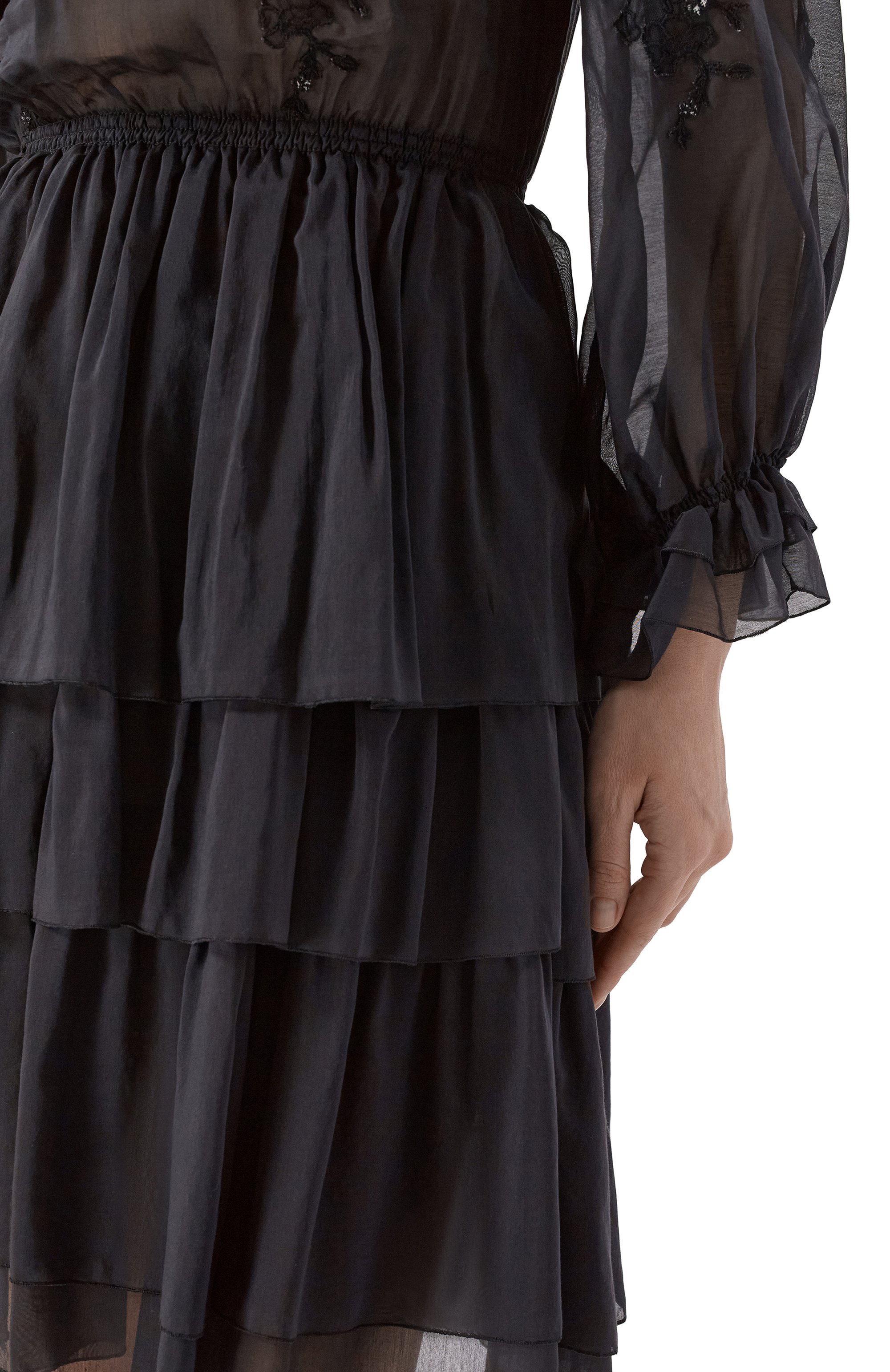 Платье из хлопка и шелка ERMANNO SCERVINO, арт. D484Q621XYR, фото 4