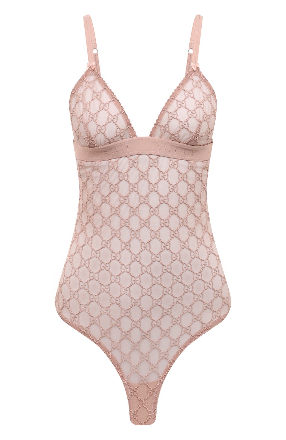 Боди GUCCI розового цвета по цене 86350 руб., арт. 599604/XUAAW, фото 1 Боди GUCCI, арт. 599604/XUAAW, фото 1