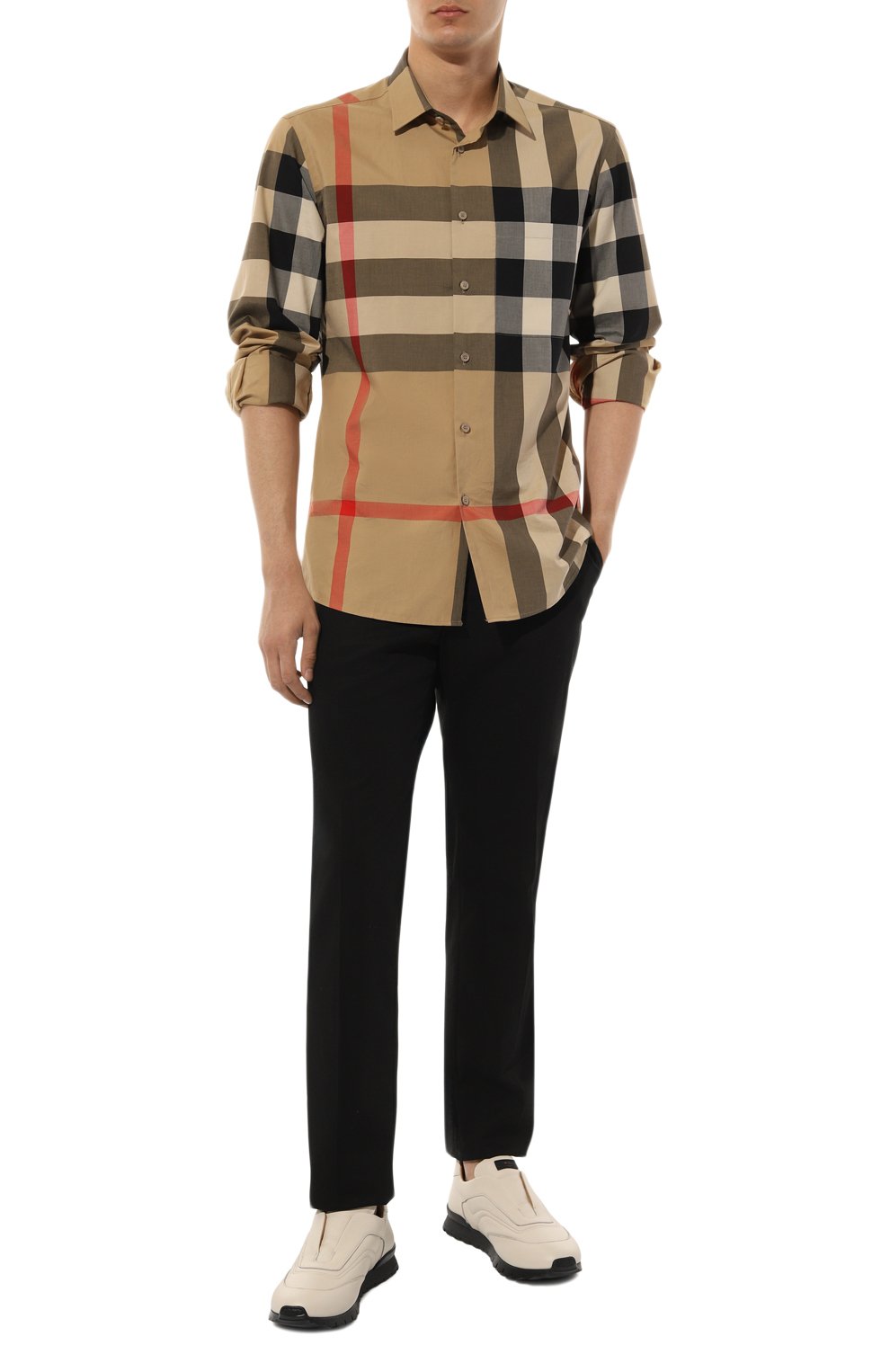 Хлопковая рубашка BURBERRY, арт. 8071445, фото 2