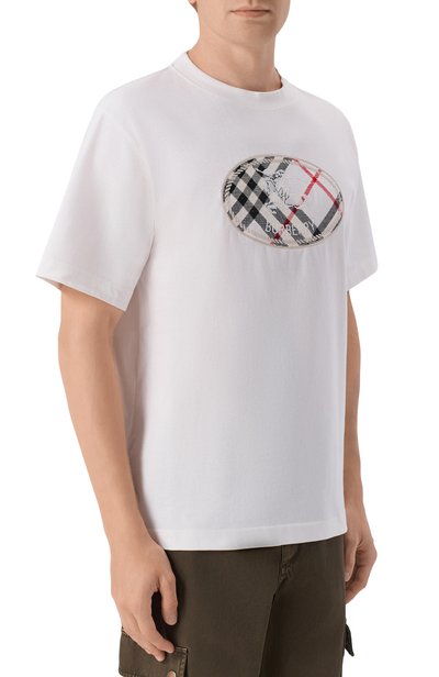 Хлопковая футболка BURBERRY, арт. 8128073, фото 3
