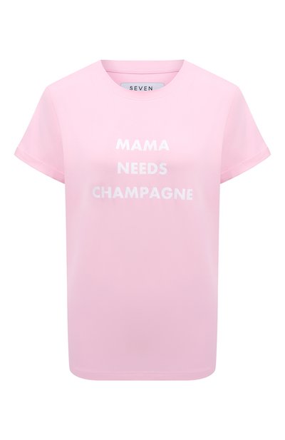 Женская хлопковая футболка SEVEN LAB, арт. T20-MNC pink