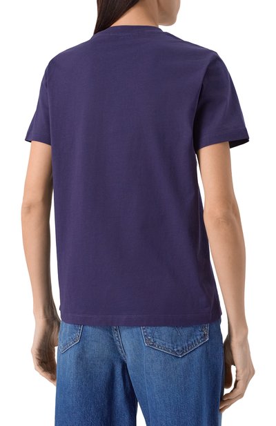 Хлопковая футболка MSGM темно-синего цвета по цене 9950 руб., арт. 3841MDM500/257002, фото 4 Хлопковая футболка MSGM, арт. 3841MDM500/257002, фото 4