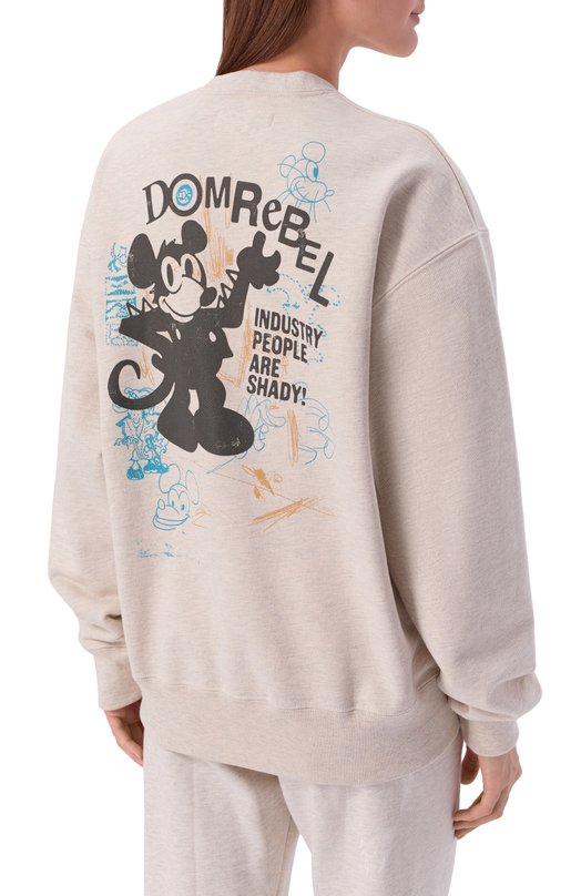 Хлопковый свитшот DOMREBEL SHADY/SWEATSHIRT Серый  SHADY/SWEATSHIRT Фото 4