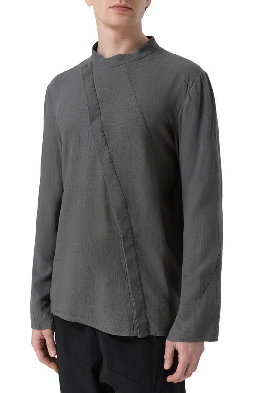 Рубашка из вискозы и льна 139Dec ST447-GRE Зелёный  ST447-GRE Фото 3