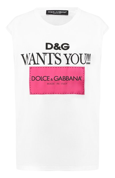 Женская хлопковая футболка DOLCE & GABBANA, арт. F8K73Z/HH7LW