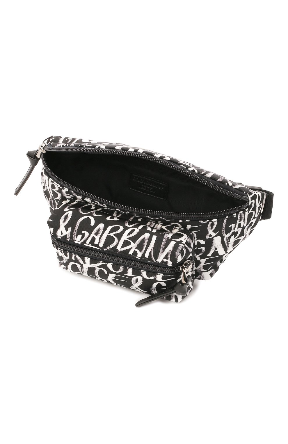 Поясная сумка DOLCE & GABBANA черно-белого цвета по цене 24550 руб., арт. EM0103/AW426, фото 3 Поясная сумка DOLCE & GABBANA, арт. EM0103/AW426, фото 3