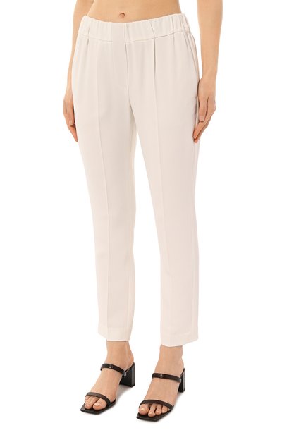 Брюки BRUNELLO CUCINELLI белого цвета по цене 94150 руб., арт. MA029P1673, фото 3 Брюки BRUNELLO CUCINELLI, арт. MA029P1673, фото 3