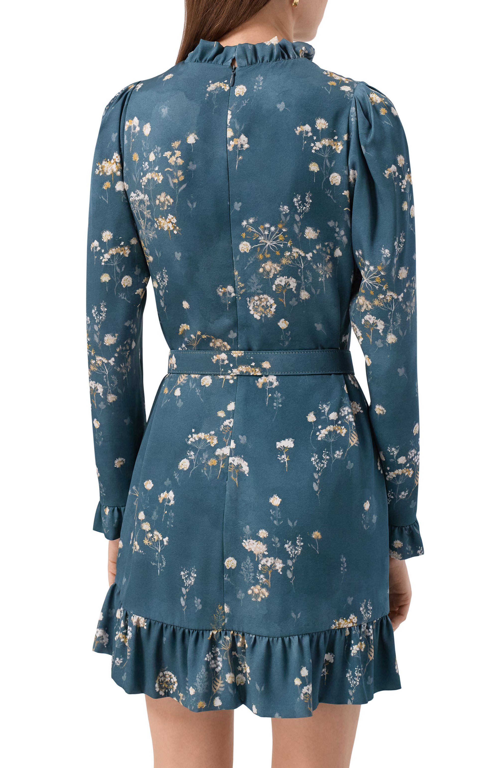 Шелковое платье OLOLOL бирюзового цвета по цене 79000 руб., арт. OLD220B/1010.FI505, фото 4 Шелковое платье OLOLOL, арт. OLD220B/1010.FI505, фото 4