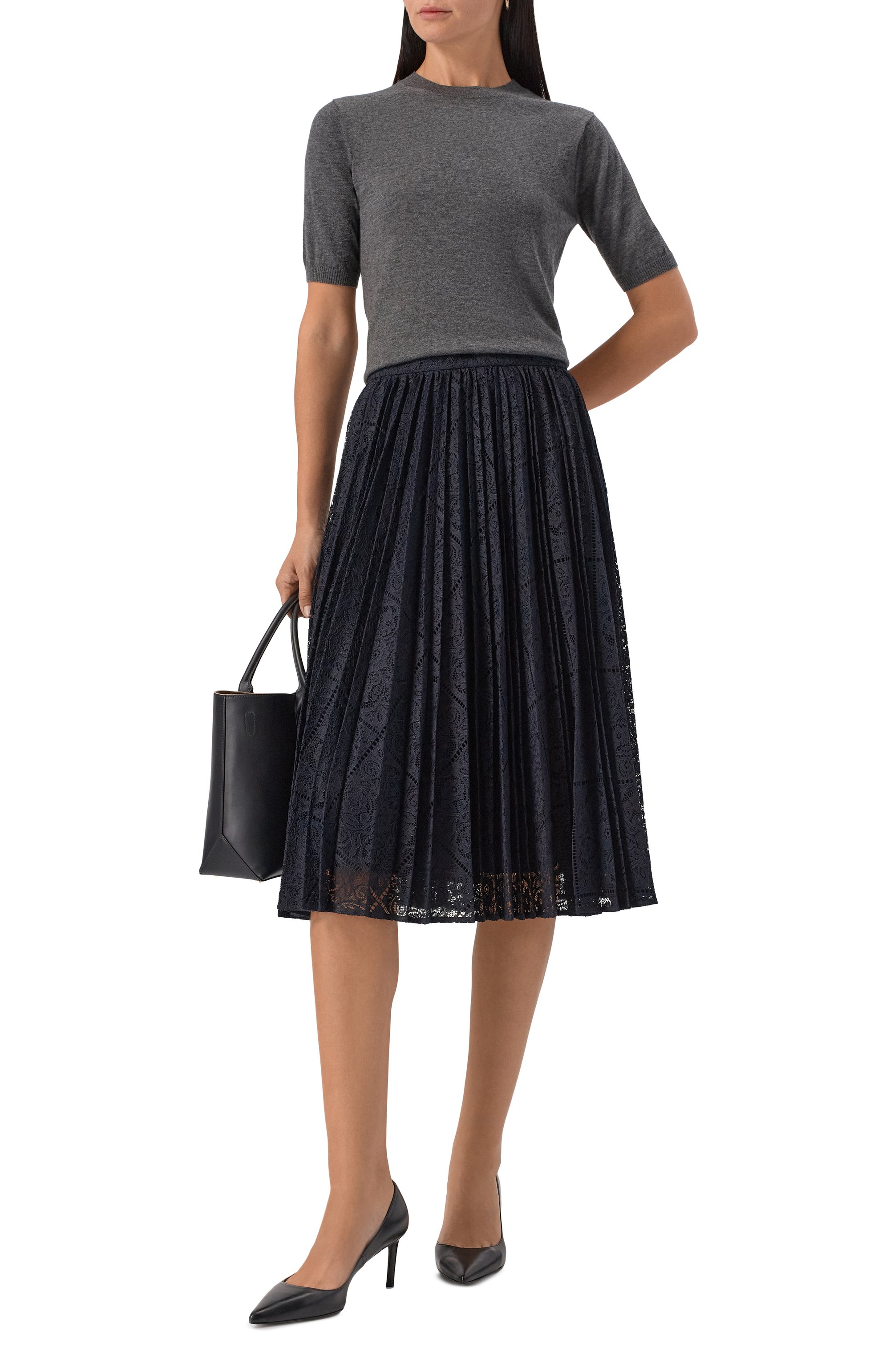 Плиссированная юбка MAX MARA STUDIO, арт. LEANDR0, фото 2