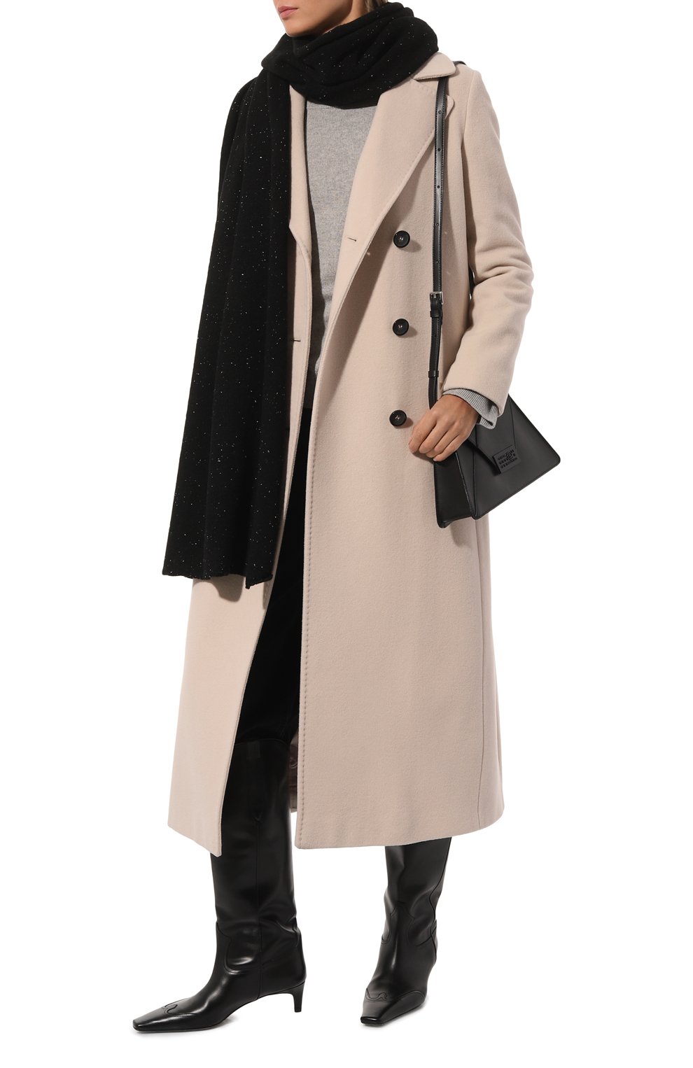 Шарф из шерсти и вискозы HALFBOY, арт. HFW231WASC095, фото 2