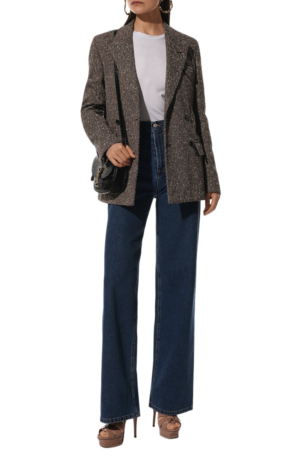 Кожаные босоножки tribute SAINT LAURENT, арт. 457752/B8I00, фото 2