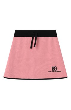 Детская юбка из хлопка и кашемира DOLCE & GABBANA розового цвета, арт. L5KI05/JFMLL/8-14 | Фото 1 (Материал сплава: Проставлено; Нос: Не проставлено; Случай: Повседневный; Материал внешний: Хлопок; Ростовка одежда: 16 лет | 164 см, 8 лет | 128 см, 12 лет | 152 см, 10 - 11 лет | 140 - 146см)