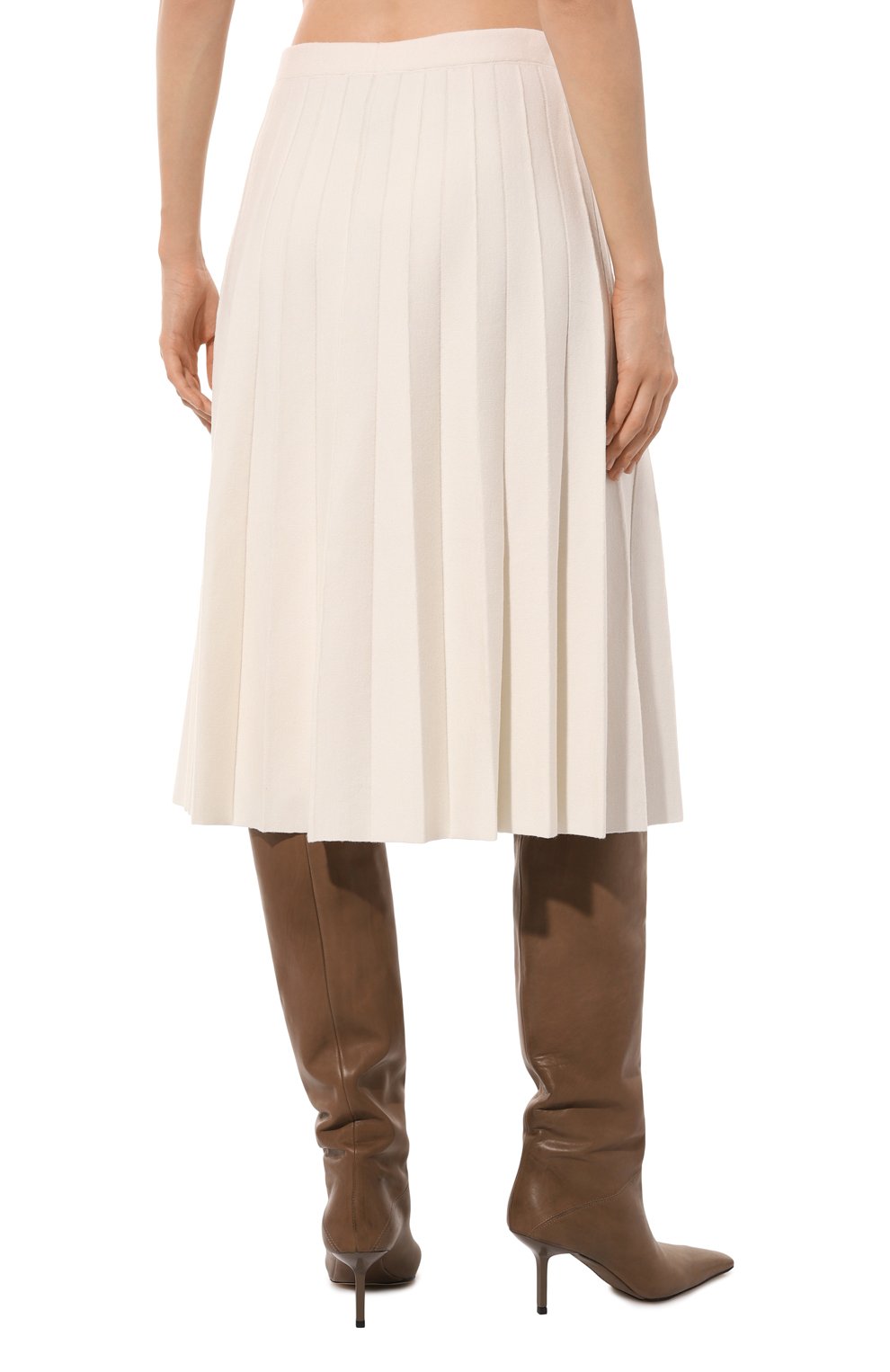 Шерстяная юбка D.EXTERIOR кремового цвета по цене 43800 руб., арт. 59436, фото 4 Шерстяная юбка D.EXTERIOR, арт. 59436, фото 4