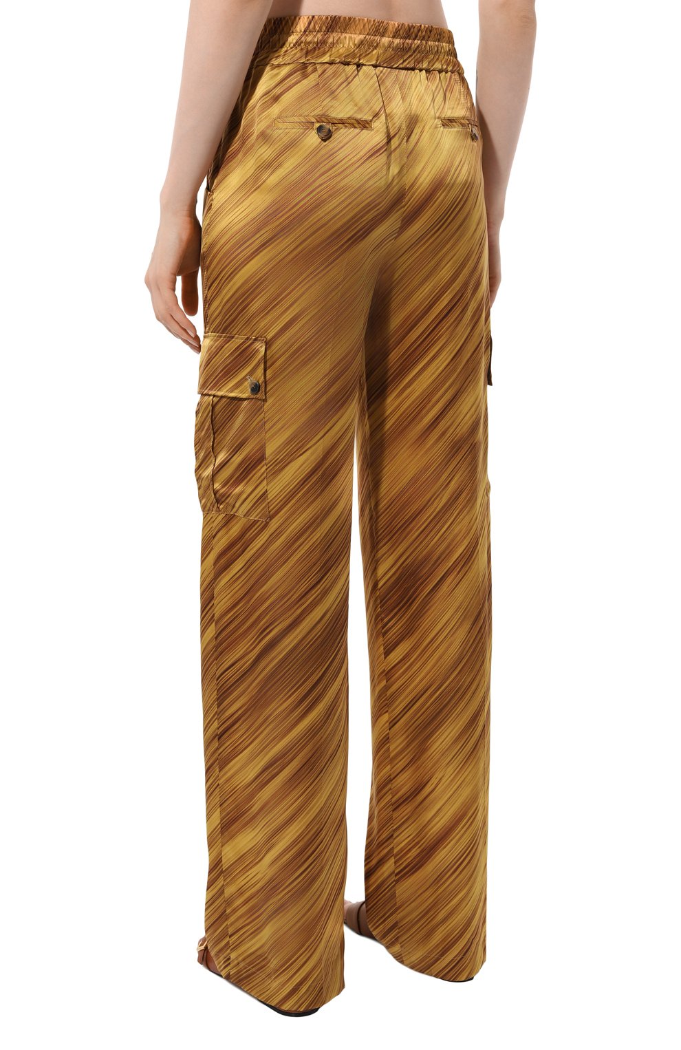 Шелковые брюки-карго KITON, арт. D57114K0978C, фото 4