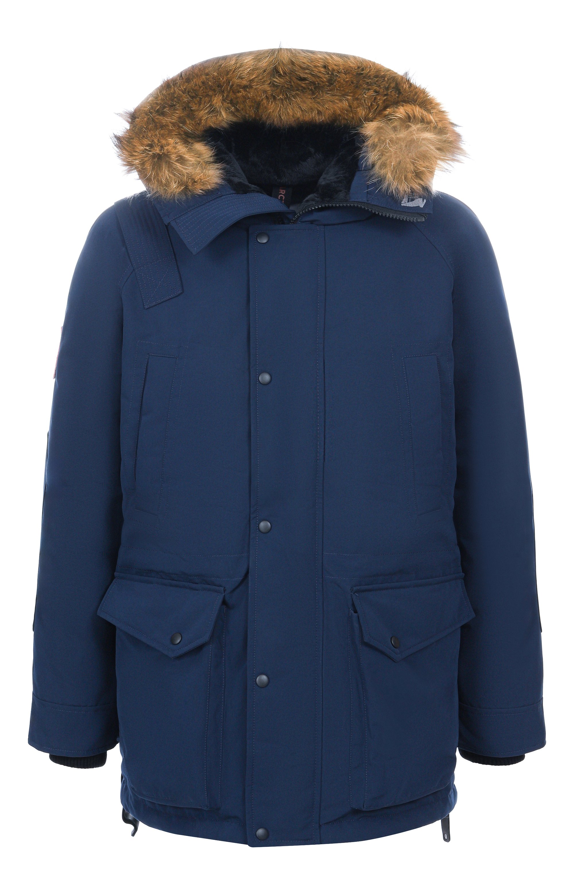 Пуховик с отделкой из енота ARCTIC EXPLORER, арт. CHILL_NAVY, фото 1