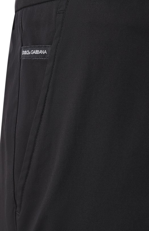 Хлопковые брюки Dolce & Gabbana GVB6ET/FUFMJ Чёрный  GVB6ET/FUFMJ Фото 6
