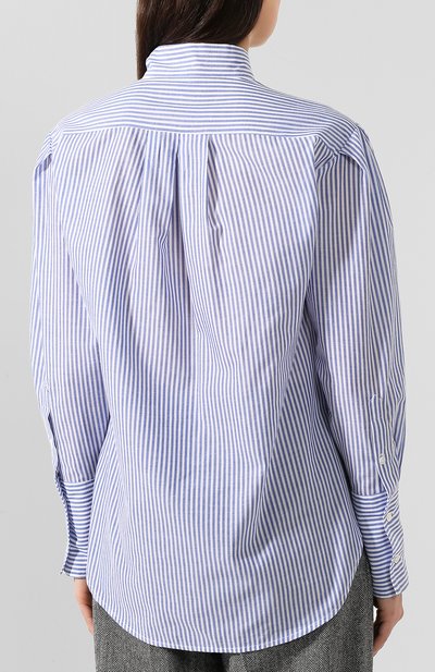 Хлопковая рубашка FRAME DENIM синего цвета по цене 43950 руб., арт. LWSH1274, фото 4 Хлопковая рубашка FRAME DENIM, арт. LWSH1274, фото 4