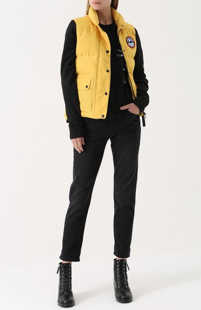 Пуховый стеганый жилет с логотипом бренда ARCTIC EXPLORER, арт. INDIG_YELLOW_W, фото 2