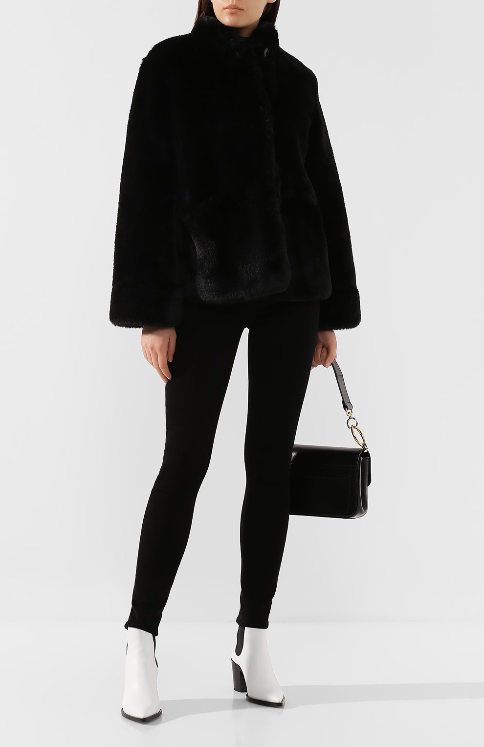 Укороченная шуба из эко-меха EMPORIO ARMANI, арт. 6G2B83/2NUPZ, фото 2