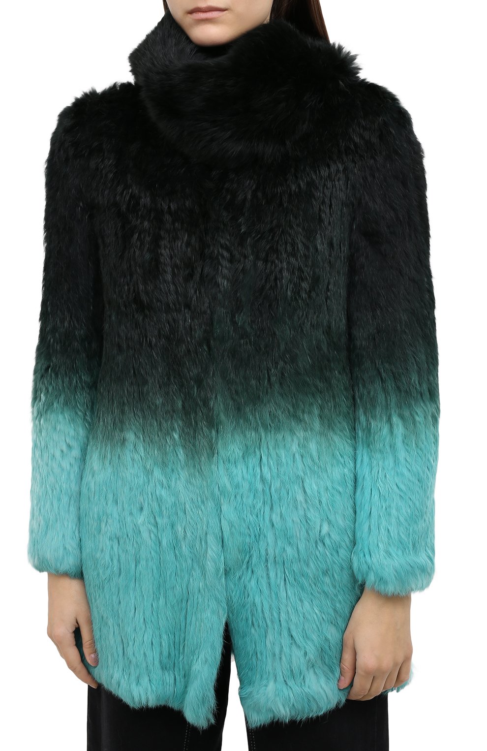 Шуба из меха кролика с шарфом ARMANI COLLEZIONI, арт. SML01P/SMP20, фото 3