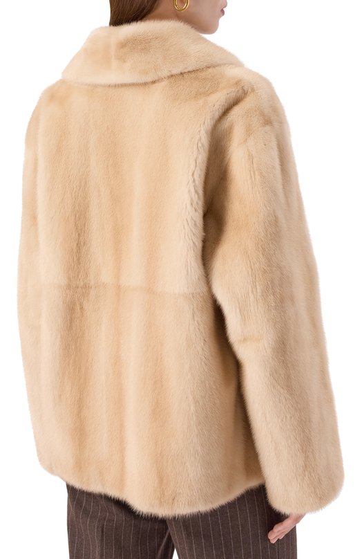 Шуба из норки Emil Shabaev М171 Кремовый  М171 Фото 4