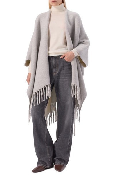 Пончо из шерсти и кашемира BRUNELLO CUCINELLI, арт. MSCDAGP42, фото 3