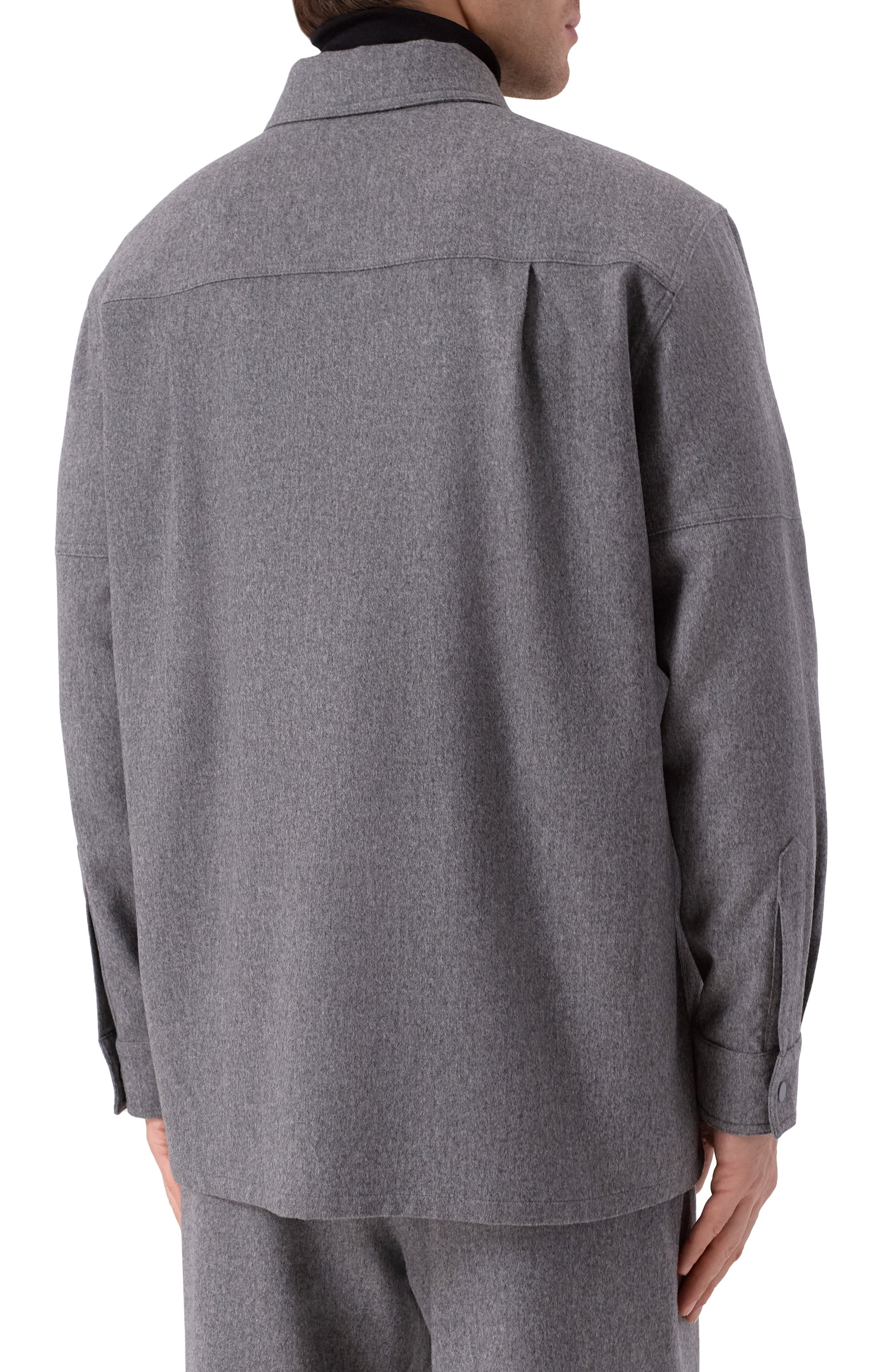 Кашемировая рубашка MVST серого цвета по цене 228500 руб., арт. M25.1PM.B003, фото 4 Кашемировая рубашка MVST, арт. M25.1PM.B003, фото 4