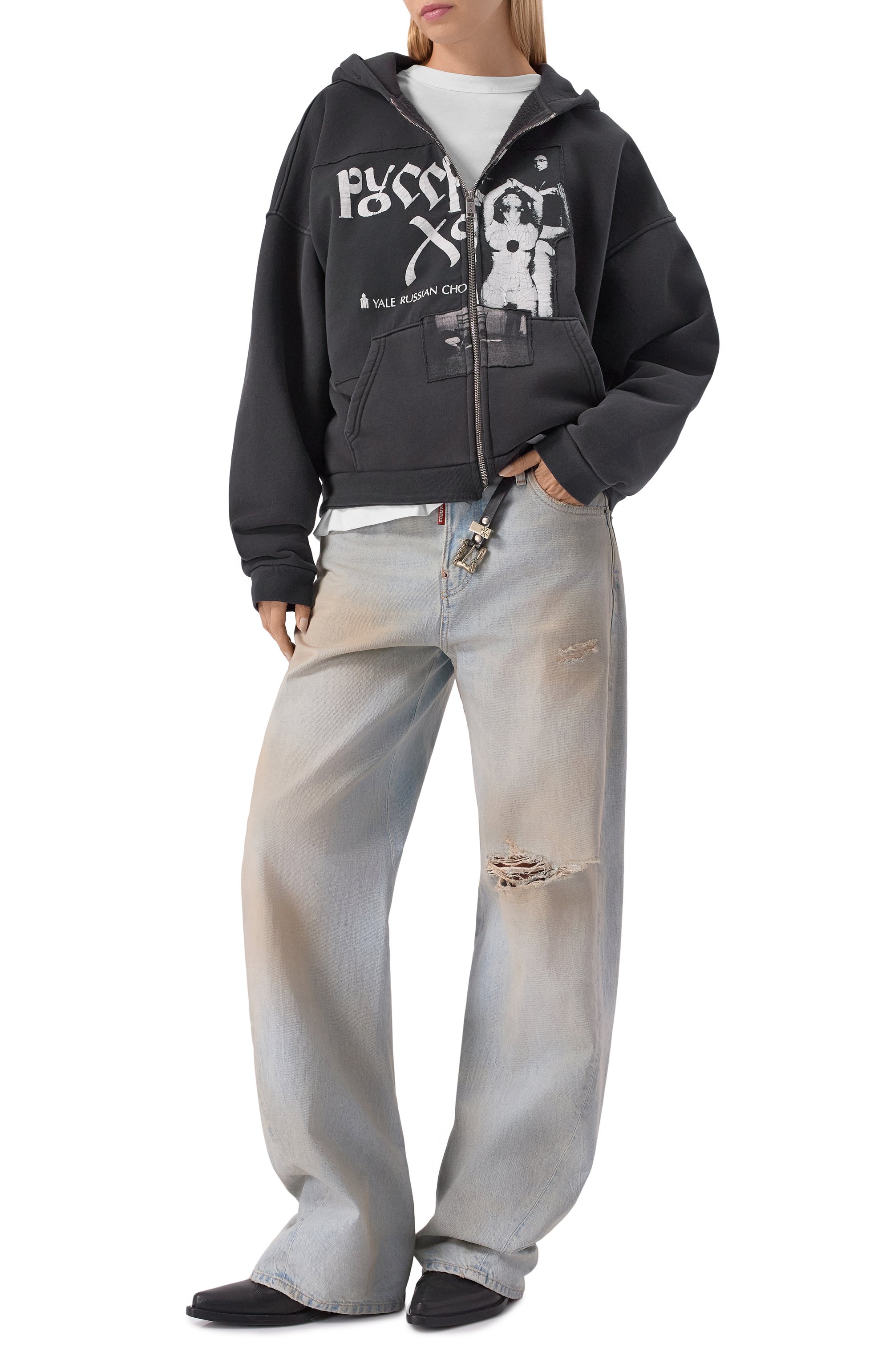 Хлопковая толстовка ENFANTS RICHES DEPRIMES темно-серого цвета по цене 259000 руб., арт. 020-493/C0TT0N, фото 3 Хлопковая толстовка ENFANTS RICHES DEPRIMES, арт. 020-493/C0TT0N, фото 3