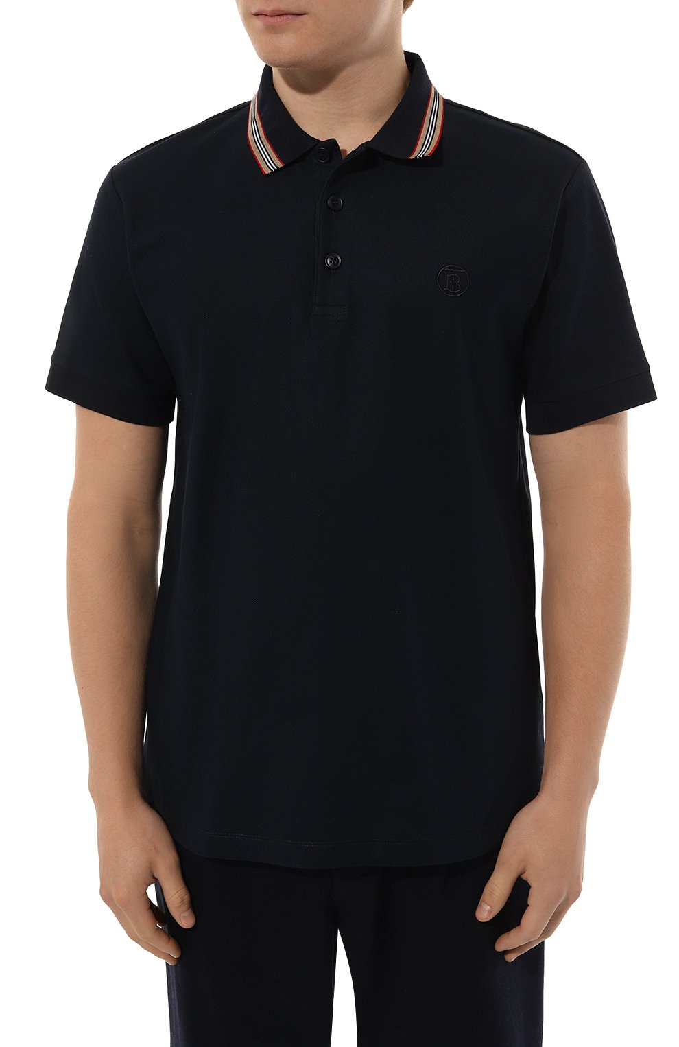 Хлопковое поло BURBERRY, арт. 8084019, фото 3