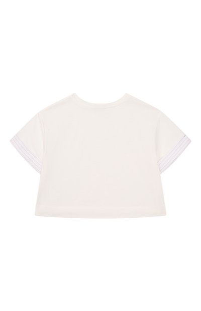 Хлопковая футболка MONNALISA, арт. 17E604, фото 2