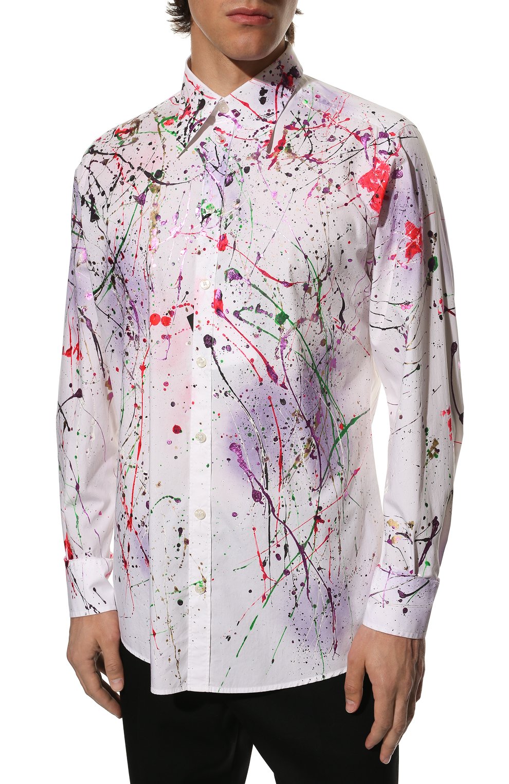 Хлопковая рубашка DOLCE & GABBANA, арт. G5GZ3Z/FU5T9, фото 3