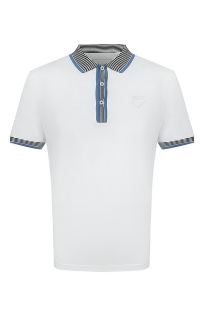 Мужское хлопковое поло PRADA, арт. UJN766-1ZP5-F0009-212