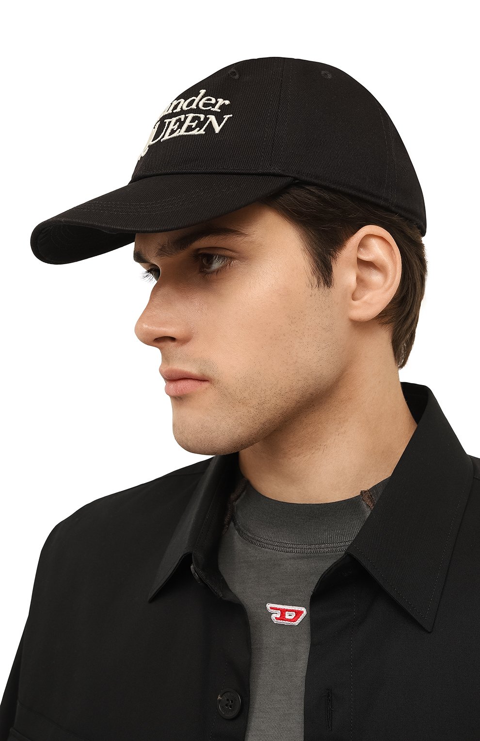 Хлопковая бейсболка ALEXANDER MCQUEEN, арт. 688658/4105Q, фото 2