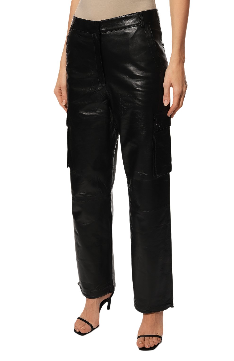 Кожаные брюки ADDICTED, арт. CARGO PANTS.BLACK, фото 3