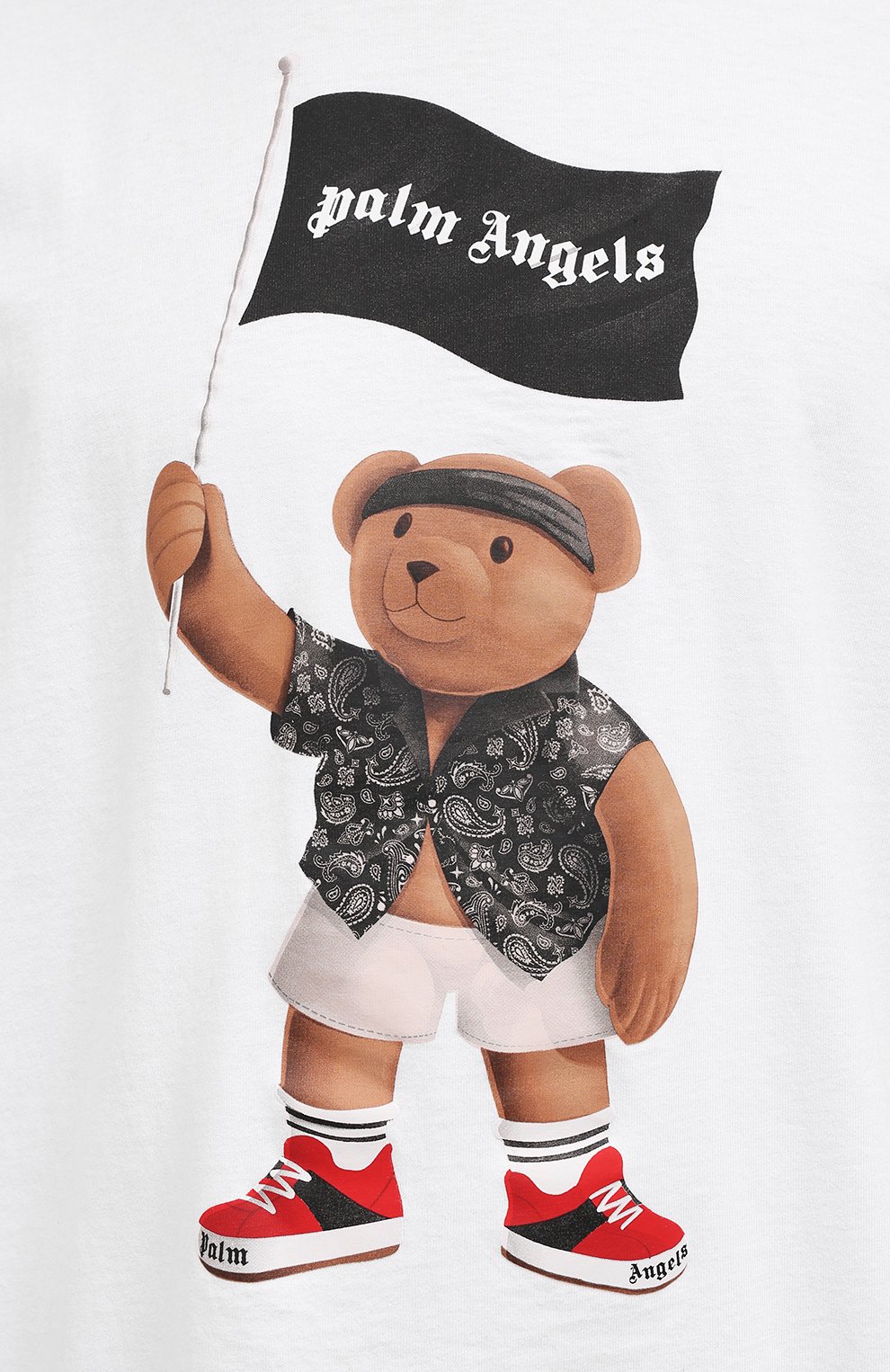 Хлопковая футболка PALM ANGELS, арт. PMAA041S21JER0060101, фото 5