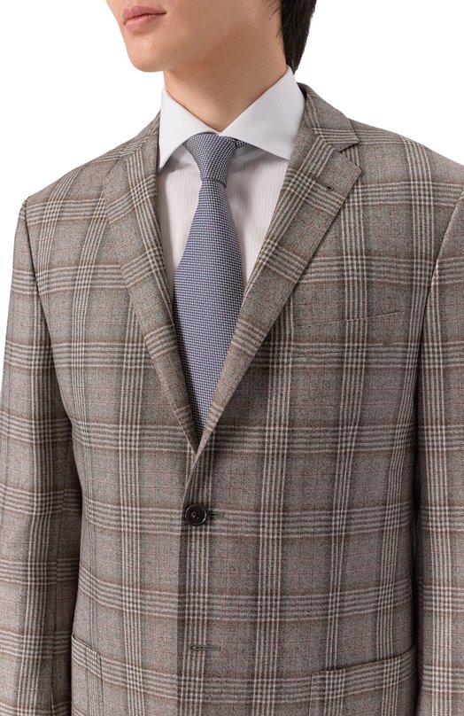 Галстук из хлопка и шелка Van Laack VL-LUIS-EL/K04361 Синий  VL-LUIS-EL/K04361 Фото 2