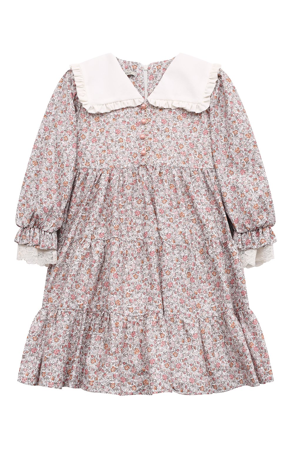 Хлопковое платье DESIGNERS CAT темно-розового цвета по цене 41600 руб., арт. 100000K01001191/4A-8A, фото 1 Хлопковое платье DESIGNERS CAT, арт. 100000K01001191/4A-8A, фото 1