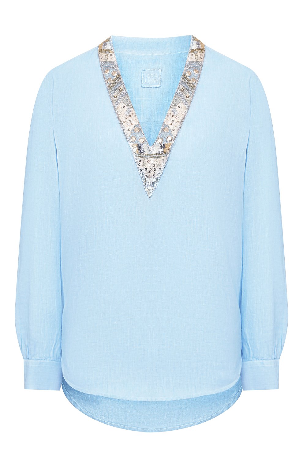 Льняная блузка 120% LINO, арт. R0W1357/B317/S02, фото 1