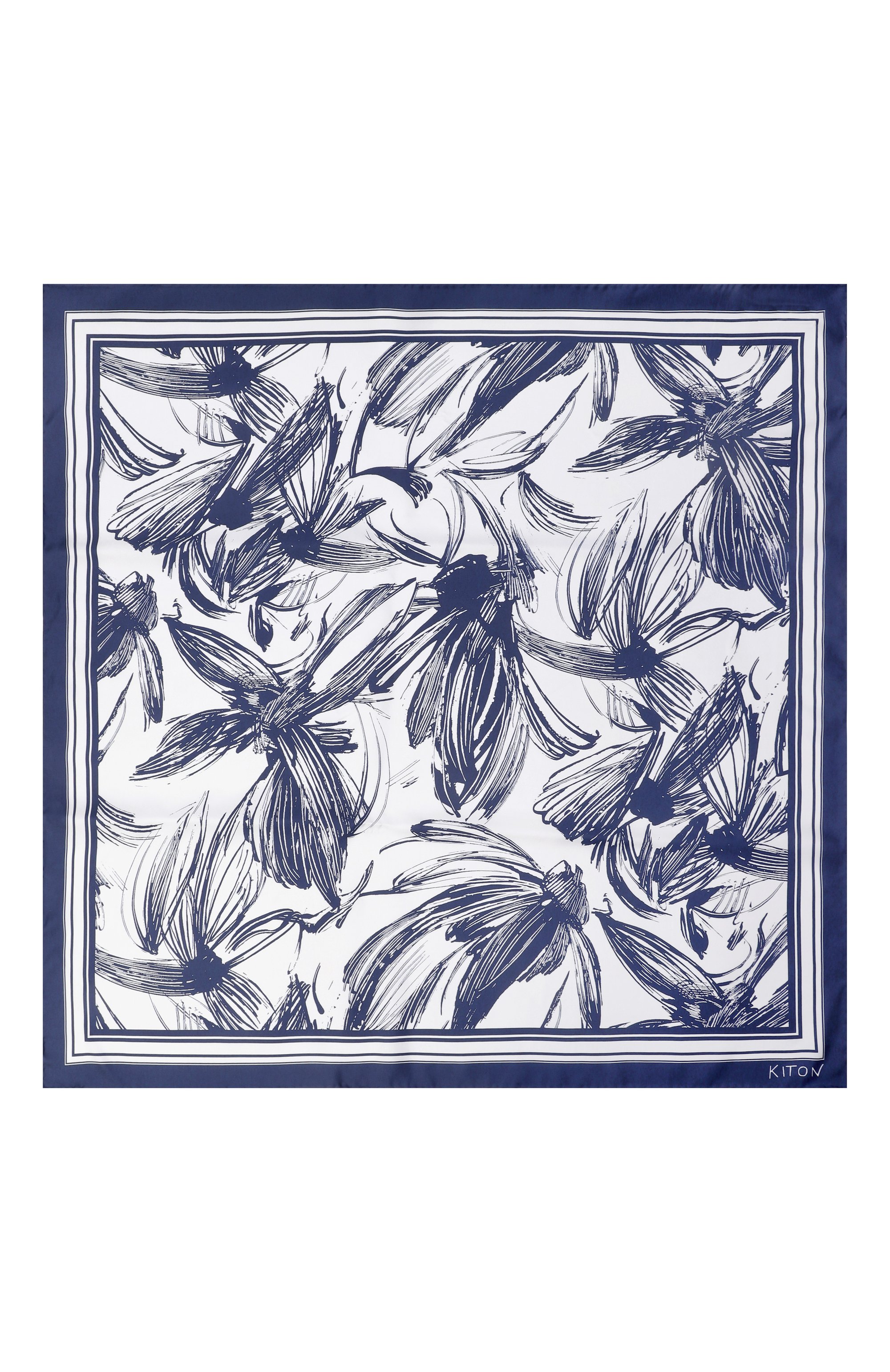 Шелковый платок KITON, арт. D53754K0953H10, фото 4