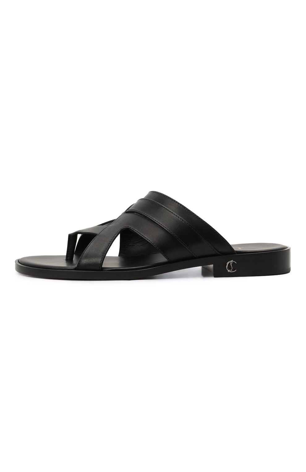 Кожаные шлепанцы sinouhe CHRISTIAN LOUBOUTIN, арт. 3210554/SIN0UHE FLAT, фото 3