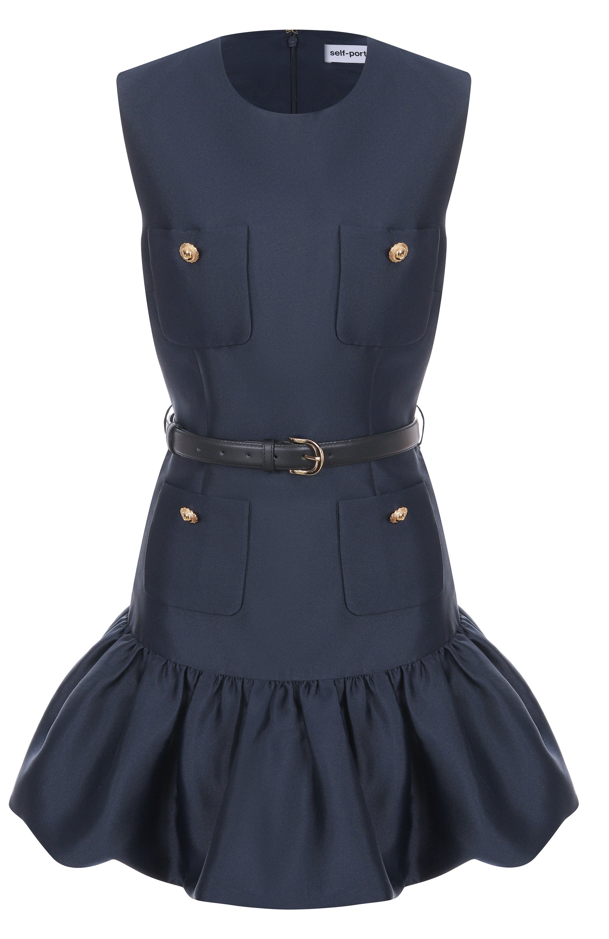 Атласное платье SELF-PORTRAIT, арт. PF25017SBL, фото 1