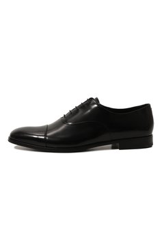 Мужские кожаные оксфорды PRADA черного цвета, арт. 2EB177-P39-F0002 | Фото 4 (Материал сплава: Проставлено; Нос: Не проставлено; Стили: Классический; Материал внешний: Натуральная кожа)