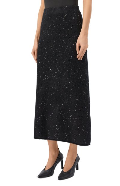 Юбка из кашемира и хлопка ADDICTED черного цвета по цене 59500 руб., арт. MK015 SEQ-1, фото 3 Юбка из кашемира и хлопка ADDICTED, арт. MK015 SEQ-1, фото 3