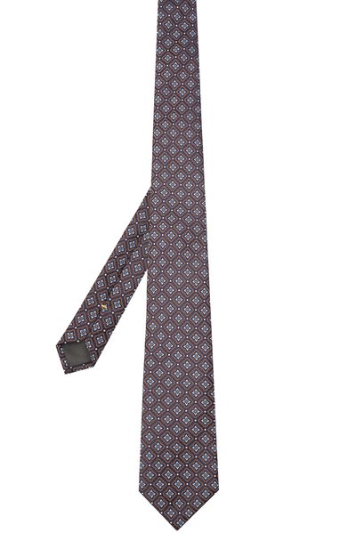 Шелковый галстук CANALI коричневого цвета по цене 13250 руб., арт. 18/HJ03403, фото 3 Шелковый галстук CANALI, арт. 18/HJ03403, фото 3