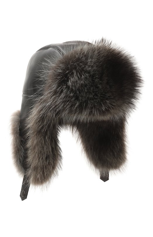 Комбинированная шапка-ушанка Майкл с отделкой из енота FurLand 0201411910004200009 Коричневый 0201411910004200009