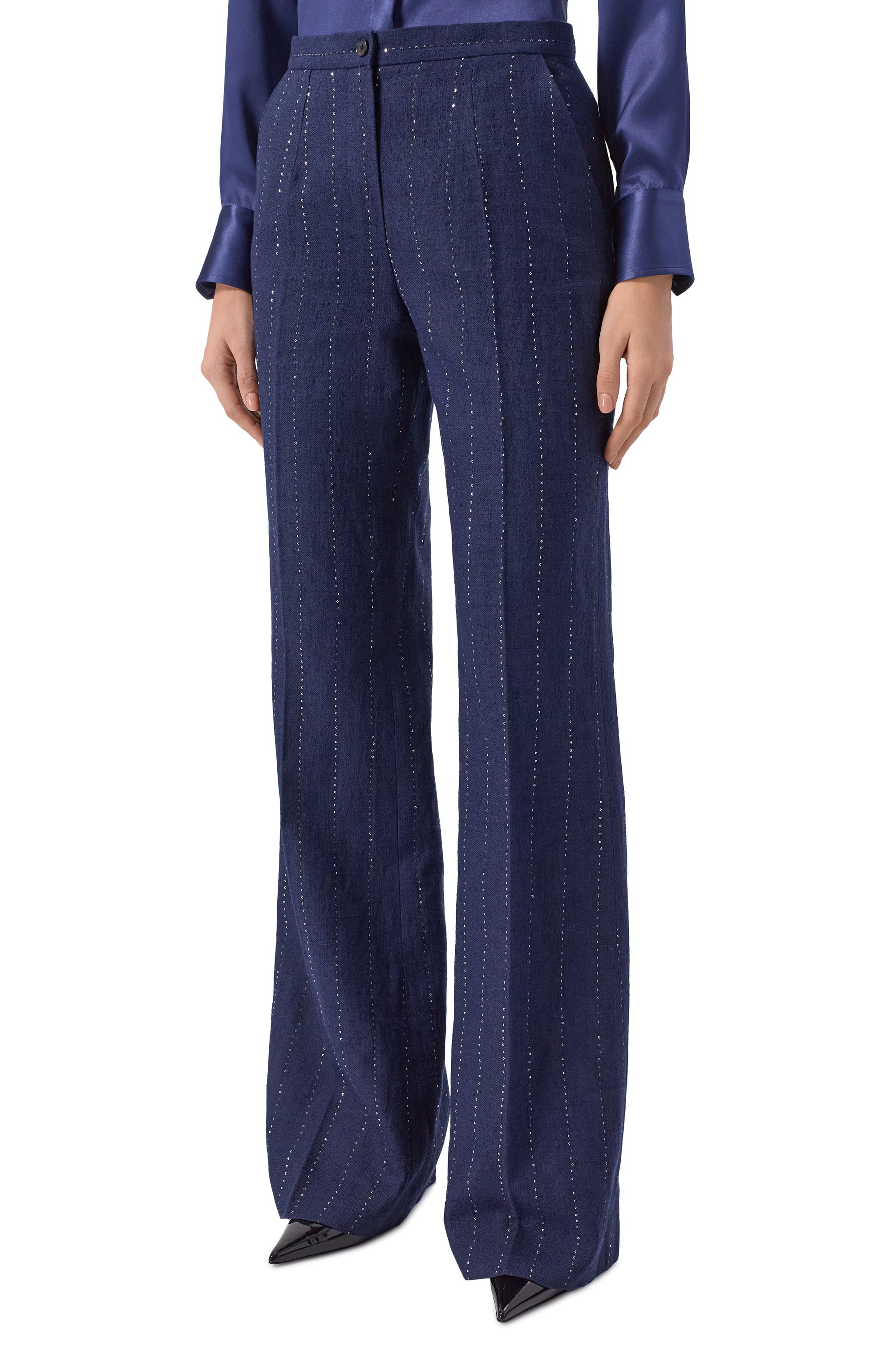 Брюки изо льна и шерсти KITON, арт. D60102K0940G02, фото 4